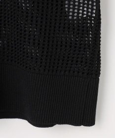 組曲 L 【先行予約・WEB限定・前後着用可】メッシュニット 襟付き半袖カーディガン