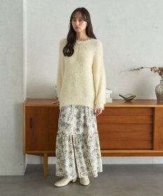 earth music&ecology モヘヤライクレースニット