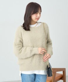 earth music&ecology モヘヤライクレースニット