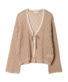 earth music&ecology テープヤーンリボンカーディガン