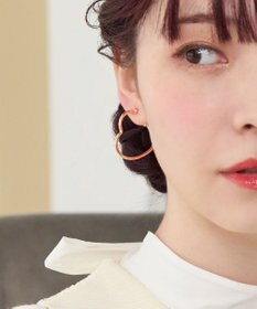 Phoebe ビックオープンハートイヤリング　ローズゴールド