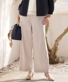 J.PRESS LADIES S リネンバイオシャンブレー ワイド パンツ