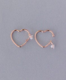 Phoebe ビックオープンハートイヤリング　ローズゴールド