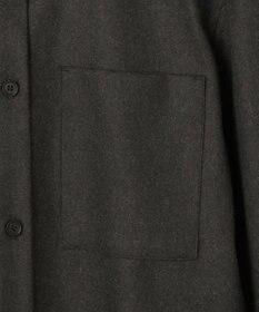 ICB L 【洗える】 ウールミルドサキソニー ロングシャツ