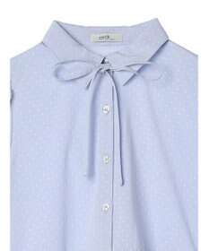 earth music&ecology リボン付き切り替えギャザーシャツチュニック