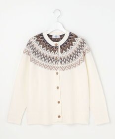 J.PRESS LADIES L FAIR ISLE ニット カーディガン