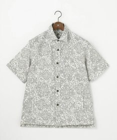 JOSEPH ABBOUD 【UV加工/エコ撥水/軽量】ライトウェーブライトボタニカルプリントシャツ