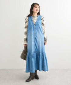 Green Parks ・ＳＵＧＡＲ　ＳＰＯＯＮ　Ｗ－ＺＩＰデニムロングワンヒ