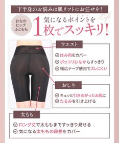 WACOAL ガードル 【肌リフト】 下半身のたるみをリフトアップ スリムなシルエット ロング丈 一枚ばき可能 Qサイズまで対応 大きいサイズ レディース GRC424 /ワコール