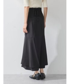 earth music&ecology サイドリブ切替バックレースアップスカート