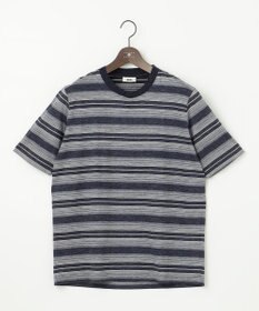 JOSEPH ABBOUD 【吸水速乾】リネンマルチボーダー Tシャツ