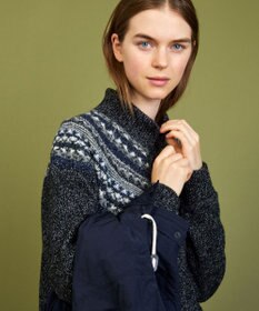 JOSEPH ABBOUD MOUNTAIN 【イタリア糸使用/サスティナブル素材/裏地付き/ライナードッキング対応】 コットンウールジャガードニットアウター
