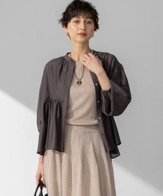 23区 L 【WEB&一部店舗限定カラーあり】ソフトオーガンジー ボリューム ブラウス