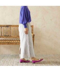 MODE ET JACOMO <MODE ET JACOMO>ファー付ポインテッドトゥフラットパンプス