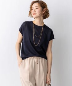 23区 L 【先行予約】シャイニーシアー ノースリーブ ニット