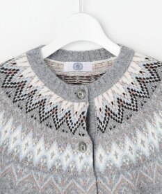 J.PRESS LADIES L FAIR ISLE ニット カーディガン