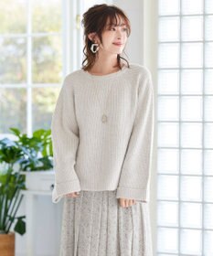 Tiaclasse 【洗える】リラックス感のあるラグランスリーブニット