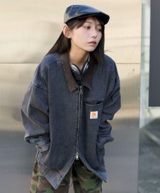 WEGO ワーカーズWジップデニムブルゾン