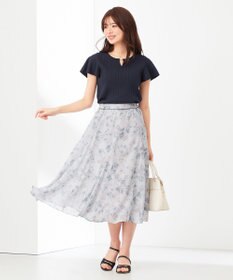 ANY SIS S 【洗える】パール調ポイントフレアスリーブ ニット