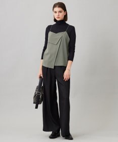 ICB 【洗える】 ドレープスラブデニム ワイドパンツ