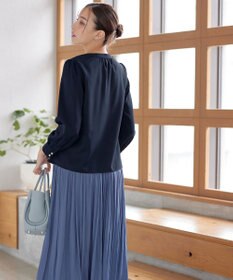 Tiaclasse 【洗える】スキッパー衿ボタンブラウス