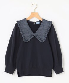 組曲 S 【組曲×setsuko sagittaire】襟付きプルオーバー ニット