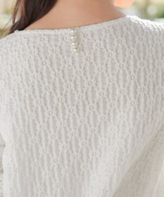 Tiaclasse L 花柄カットレースフレアトップス