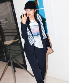 UNFILO 【15サイズ展開/セレモニー】BEAUTY MOVE スティックパンツ ネイビー