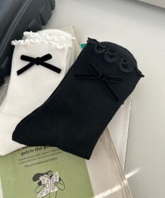 WEGO メローリボンクルーソックス