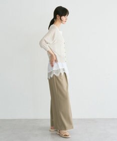 YECCA VECCA シアーニットVネックカーディガン