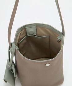 TOPKAPI 【Breath TOPKAPI】DUAL デュアル シュリンクレザー バイカラー 2way ワンハンドル ショルダーバッグ チャーム付き