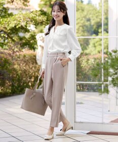 Tiaclasse 【洗える】スキッパー衿ボタンブラウス