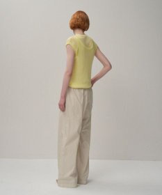 ATON NATURAL DYED COTTON LAWN | ツータックイージーパンツ
