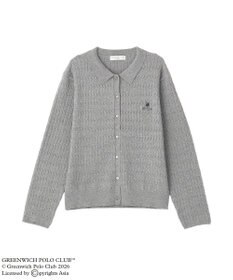 Green Parks GREENWICH POLO CLUB(TM)ケーブル襟付ニットカーディガン