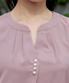 Tiaclasse 【洗える】スキッパー衿ボタンブラウス