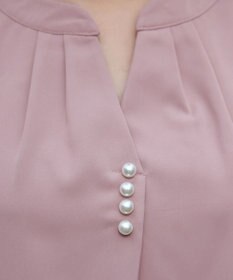 Tiaclasse 【洗える】スキッパー衿ボタンブラウス