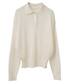 AMERICAN HOLIC メタルライクニットポロ