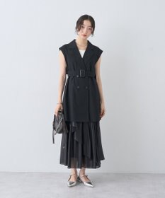 earth music&ecology シャイニーラッフルスカート