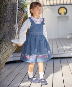 ANY KIDS 【チェリーベリーシリーズ】フルーツ 刺繍 ジャンパースカート