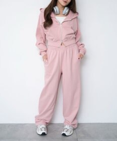 WEGO 【ウエストゴム/XSSMサイズ展開】スウェットワイドパンツ