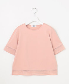 J.PRESS LADIES 【洗える】スムースジャージー レース カットソー