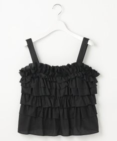 23区 【GOLD LABEL】コットンサテン フリルキャミソール