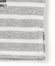 J.PRESS MEN ワッフルボーダー ロングTシャツ