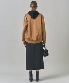 ICB 【洗える】 マットサテン MA-1ブルゾン