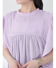 earth music&ecology コットンボイルフリルブラウス