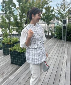 Feroux 【洗える】ラメツイード ジレ