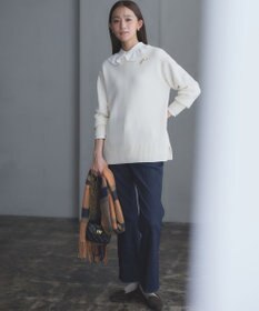 組曲 L 【WEB限定】ウールカシミヤミックスVネック ニット