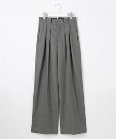 23区 【エステータ】ウールトロドライストレッチ タックワイドパンツ