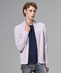 JOSEPH HOMME 【新柄】シルクバルキー　ハイネックジップアップニット