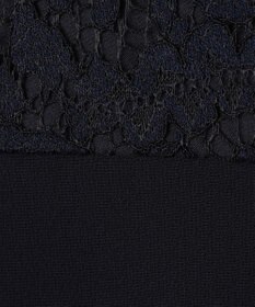 23区 【洗える】トリアセダブルジョーゼット レース切り替え ワンピース